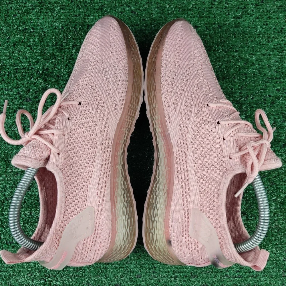 Product of New York Sneakers Womens 8 Pink Sonic Knit‎ Athletic Casual Shoes
